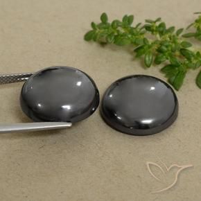 Pedras preciosas de Hematita cinza médio natural de 42.52 ct, Redondo, Opaco