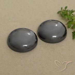 Pedras preciosas de Hematita cinza médio natural de 58.13 ct, Redondo, Opaco