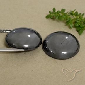 Pedras preciosas de Hematita cinza médio natural de 66.67 ct, Redondo, Opaco