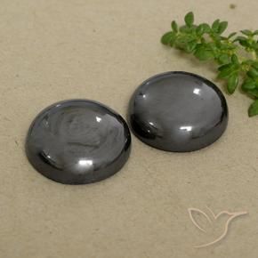 Pedras preciosas de Hematita cinza médio natural de 45.45 ct, Redondo, Opaco