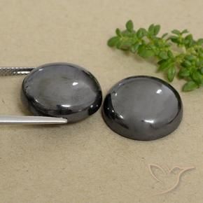 Pedras preciosas de Hematita cinza médio natural de 45.45 ct, Redondo, Opaco