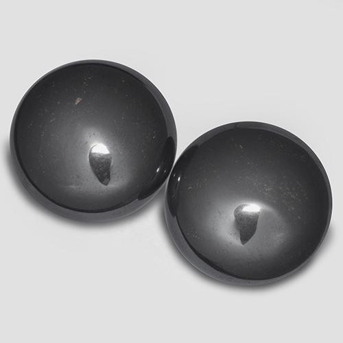 Pedras preciosas de Hematita preto cinza natural de 64.57 ct, Corte Redondo, Opaco