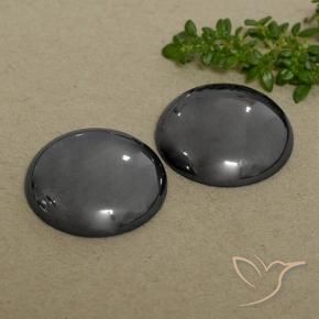 Pedras preciosas de Hematita preto cinza natural de 66.33 ct, Redondo, Opaco