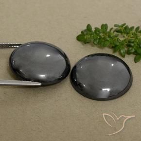 Pedras preciosas de Hematita preto cinza natural de 66.33 ct, Redondo, Opaco