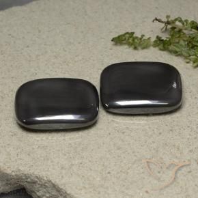 Pedras preciosas de Hematita preto cinza natural de 96.22 ct, Almofada, Opaco