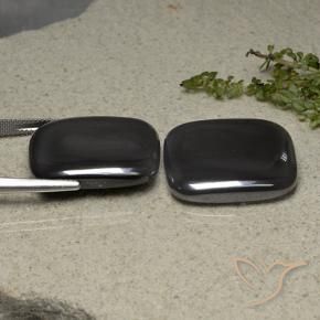 Pedras preciosas de Hematita preto cinza natural de 96.22 ct, Almofada, Opaco