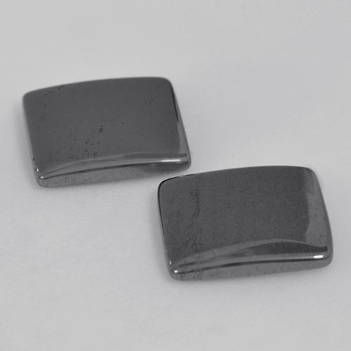 Pedras preciosas de hematita cinza natural de 9,90 ct, quadrado, opaco