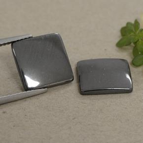Pedras preciosas de hematita cinza natural de 9,80 ct, quadrado, opaco