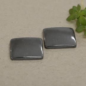 Pedras preciosas de hematita cinza natural de 9,80 ct, quadrado, opaco