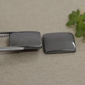 Pedras preciosas de hematita cinza natural de 9,80 ct, quadrado, opaco