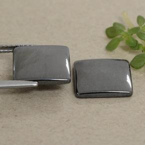 Pedras preciosas de Hematita cinza médio natural de 9.84 ct, Quadrado, Opaco