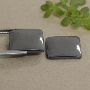 Pedras preciosas de hematita cinza natural de 9,50 ct, quadrado, opaco