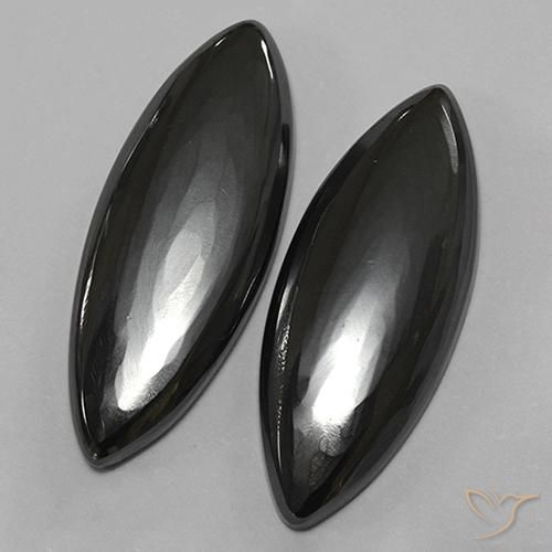 Pedras preciosas de Hematita Cinza escuro natural de 27.52 ct, Marquesa, Opaco