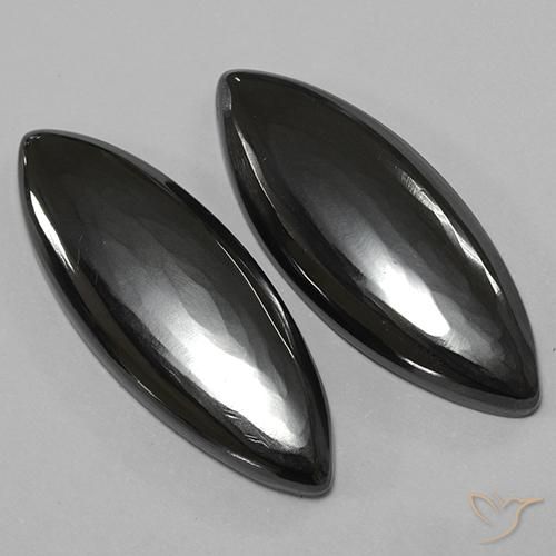 Pedras preciosas de Hematita Cinza escuro natural de 27.52 ct, Marquesa, Opaco