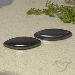 Pedras preciosas de Hematita preto cinza natural de 35.66 ct, Marquesa, Opaco