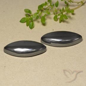 Pedras preciosas de Hematita preto cinza natural de 46.29 ct, Marquesa, Opaco