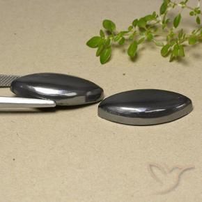 Pedras preciosas de Hematita preto cinza natural de 46.29 ct, Marquesa, Opaco