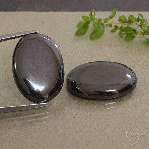 53.80ctw Natural preto cinza Hematita, oval, Opaco