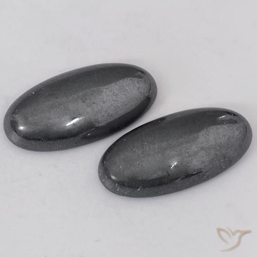 17.96ctw Natural Cinza Hematita, oval, Opaco