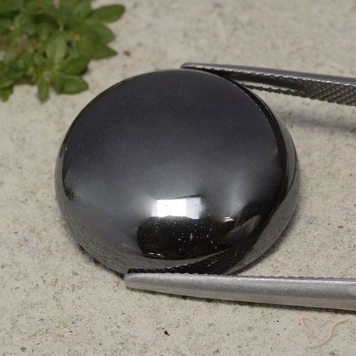 39.37ct Natural Cinza escuro Hematita, Redondo, Opaco