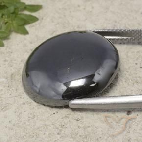 Hematita Cinza escuro Natural 33.63ct, Redondo, Opaco