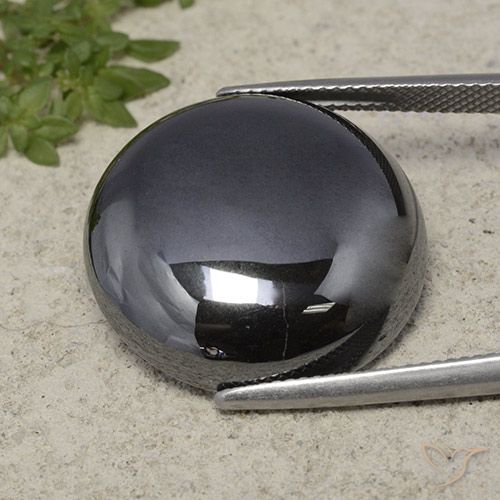 40.32ct Natural preto cinza Hematita, Redondo, Opaco