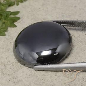 Hematita preto cinza Natural 40.32ct, Redondo, Opaco