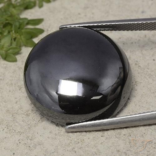 41.15ct Natural preto cinza Hematita, Redondo, Opaco