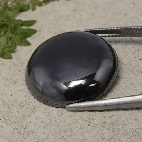 Hematita preto cinza Natural 41.15ct, Redondo, Opaco