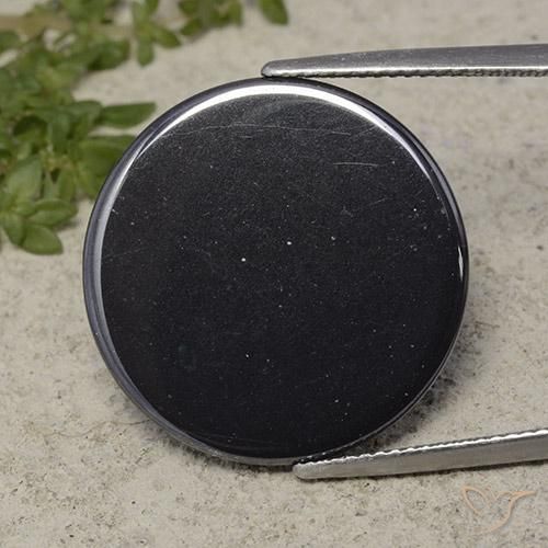 Hematita preto cinza Natural 41.15ct, Redondo, Opaco