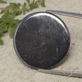 Hematita preto cinza Natural 39.79ct, Redondo, Opaco