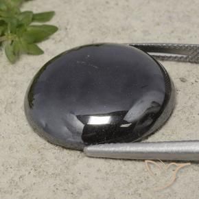 Hematita preto cinza Natural 39.79ct, Redondo, Opaco