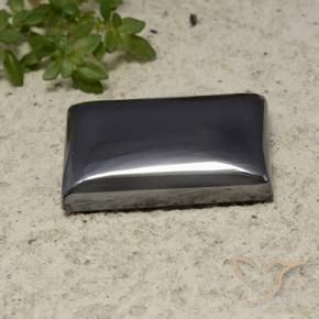 Hematita preto cinza Natural 19.53ct, baguete, Opaco