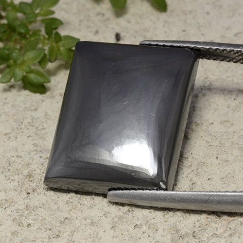 23.96ct Natural preto cinza Hematita, baguete, Opaco