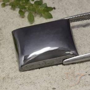 Hematita preto cinza Natural 28.35ct, baguete, Opaco