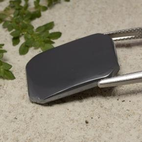 Hematita preto cinza Natural 19.27ct, Corte Esmeralda, Opaco