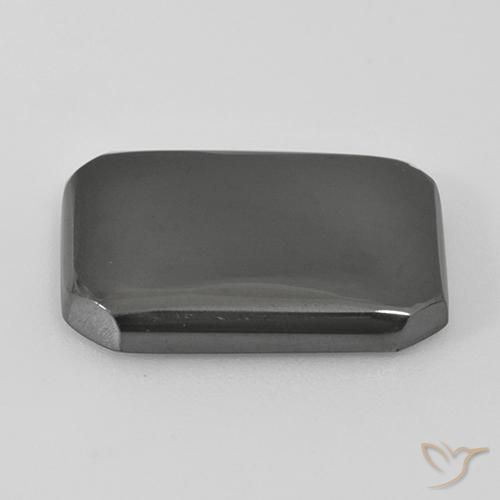 Hematita cinza médio Natural 17.55ct, Corte Octógono / Esmeralda, Opaco