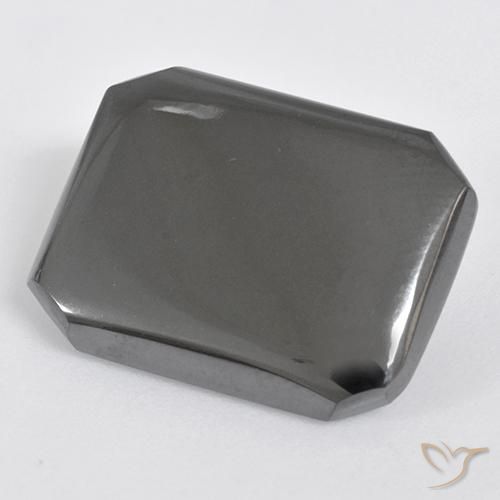 Hematita cinza médio Natural 18.98ct, Corte Octógono / Esmeralda, Opaco