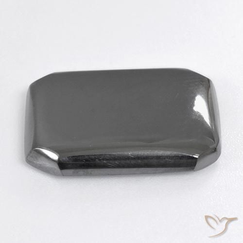 Hematita cinza médio Natural 18.98ct, Corte Octógono / Esmeralda, Opaco