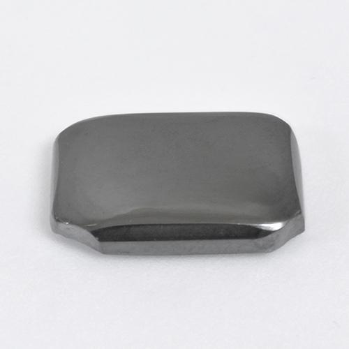 Hematita cinza natural 10,46ct, corte esmeralda, opaco