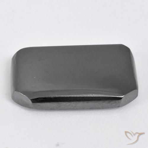 Hematita cinza médio Natural 19.94ct, Corte Octógono / Esmeralda, Opaco