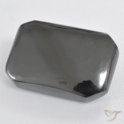 Hematita cinza médio Natural 21.90ct, Corte Octógono / Esmeralda, Opaco
