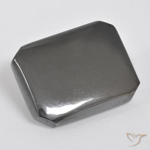 Hematita cinza médio Natural 19.67ct, Corte Octógono / Esmeralda, Opaco