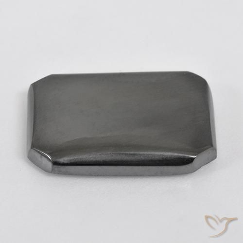 Hematita cinza médio Natural 19.67ct, Corte Octógono / Esmeralda, Opaco