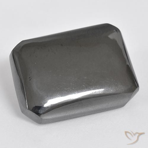 Hematita cinza médio Natural 25.04ct, Corte Octógono / Esmeralda, Opaco