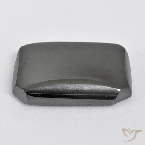 Hematita cinza médio Natural 25.04ct, Corte Octógono / Esmeralda, Opaco