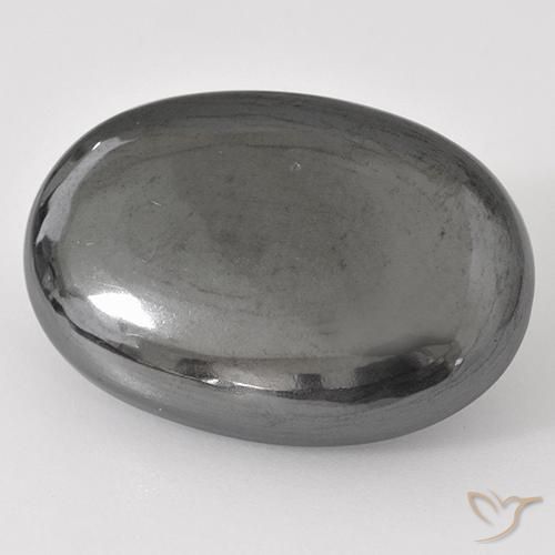 31.18ct Natural cinza médio Hematita, oval, Opaco