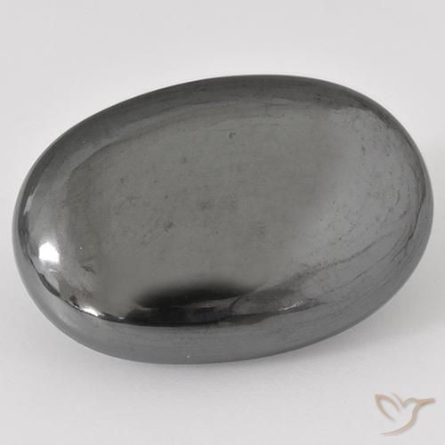 Hematita cinza médio Natural 31.18ct, oval, Opaco