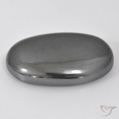 Hematita cinza médio Natural 31.18ct, oval, Opaco