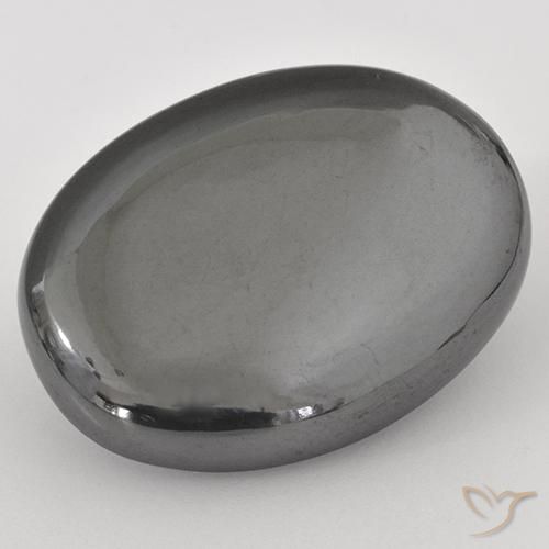 35.44ct Natural cinza médio Hematita, oval, Opaco
